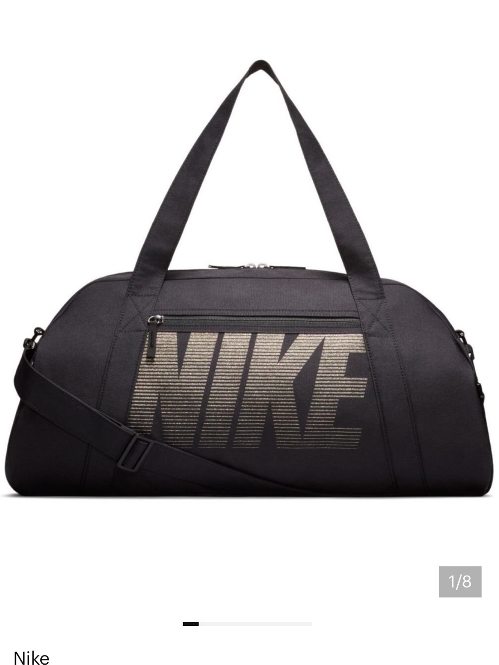 Nike gym training duffel bag black